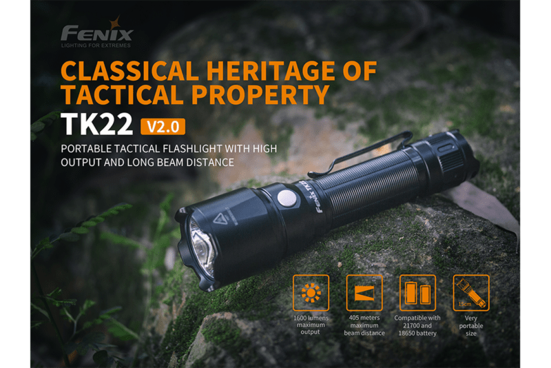 Fenix TK22 V2 Klassieke kwaliteits zaklamp