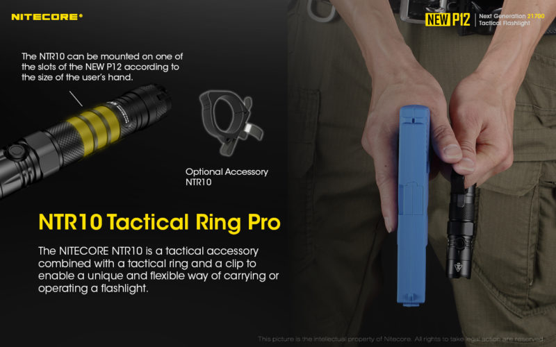 Nitecore P12 inclusief een tactische ring voor professioneel gebruik