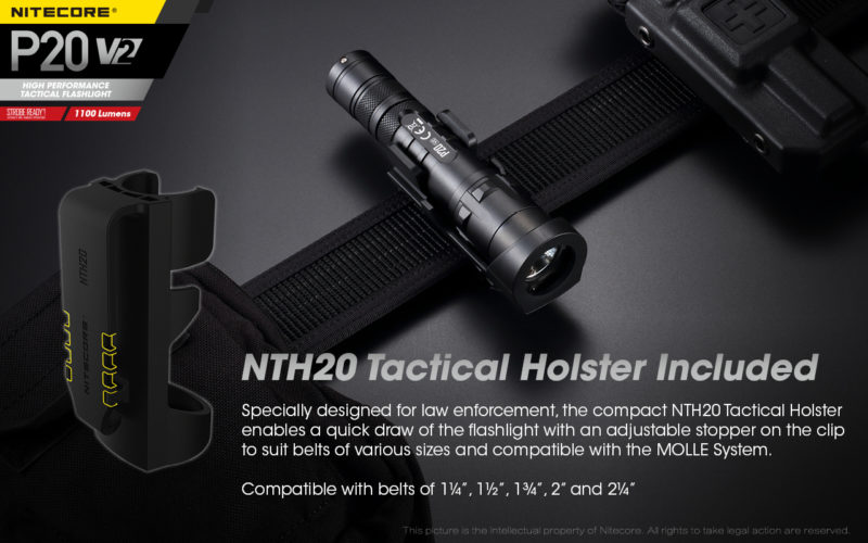 Nitecore P20 V2 ijnclusief tactische holster