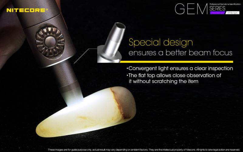Nitecore GEM10 UV speciaal ontwerp met een gefosused lichtstraal