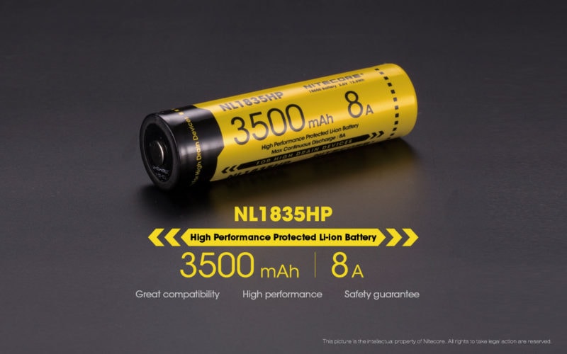 Nitecore NL1835HP - High Drain 18650 batterij 3500mAh 1