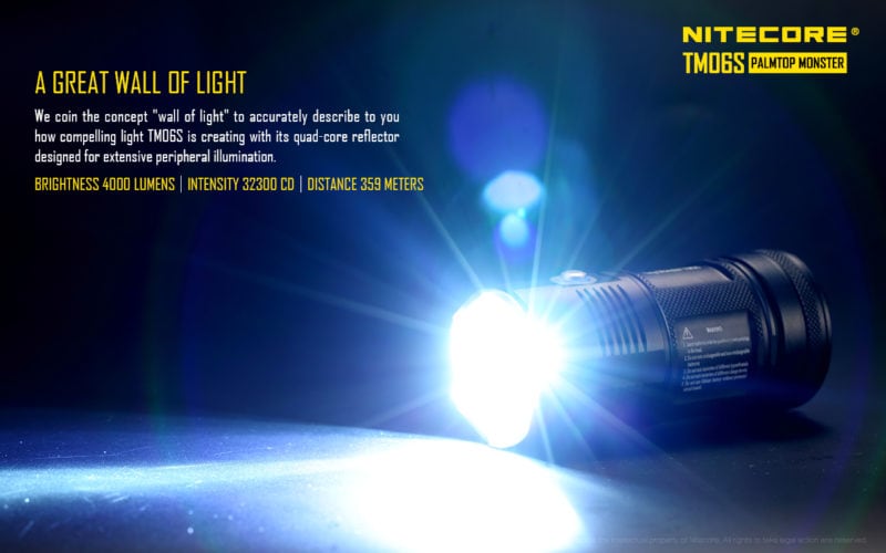 Nitecore TM06S met een lichtcapaciteit van 4000 lumen