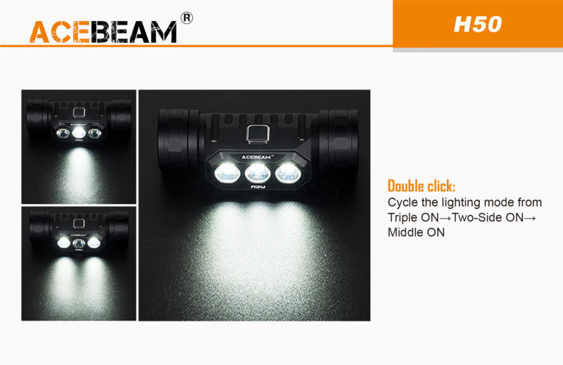 Acebeam H50 lichtopties