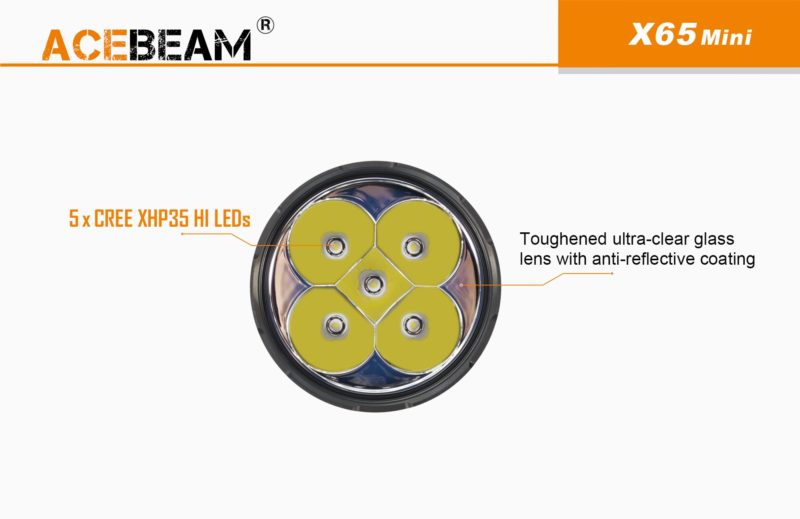 Acebeam X65 Mini Cree XHP35 HI LEDs