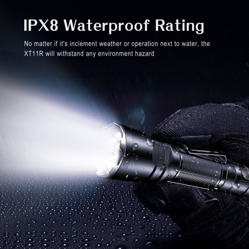 Klarus XT11R waterproof IPX8 - Zaklampwinkel