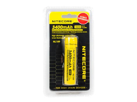 Nitecore 18650 batterij 3400 mAh button top 1