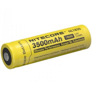 Nitecore NL1835 18650 batterij 3500 button top 1