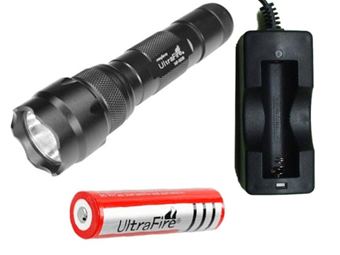 Ultrafire WF-502B + Batterij + Lader 1