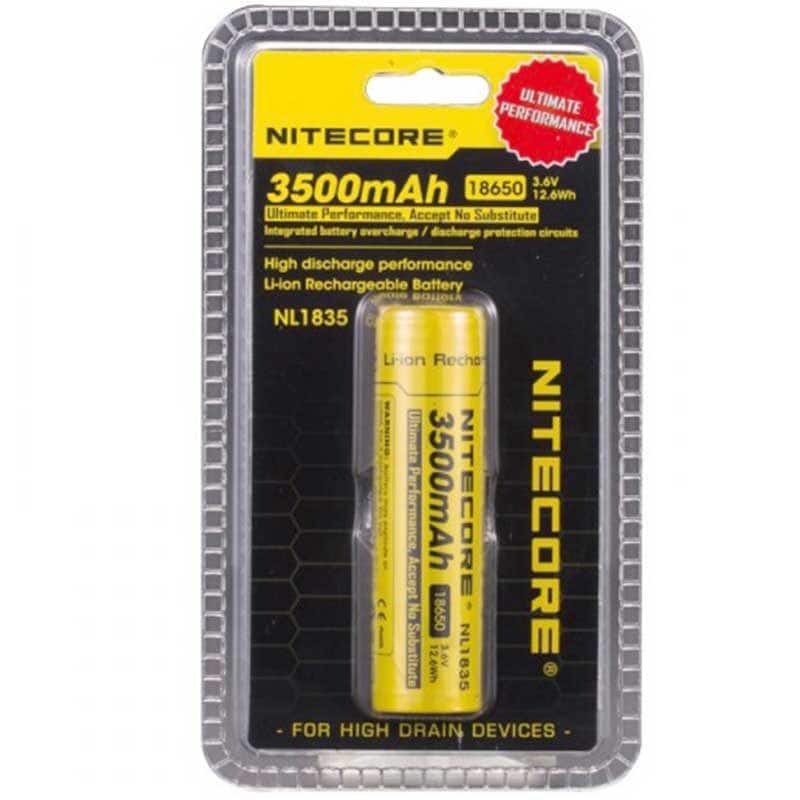 Nitecore NL1835 18650 batterij 3500 button top 2